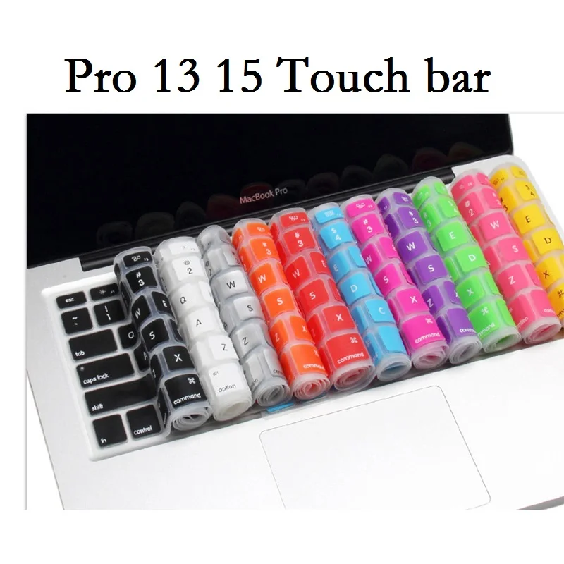 Soft for Macbook Pro 13 15 2016 2018 A1706 A1989 A1707 Keyboard Cover US EU SiliconFor Macbook Pro 13 15 Touch Bar Keyboard Skin