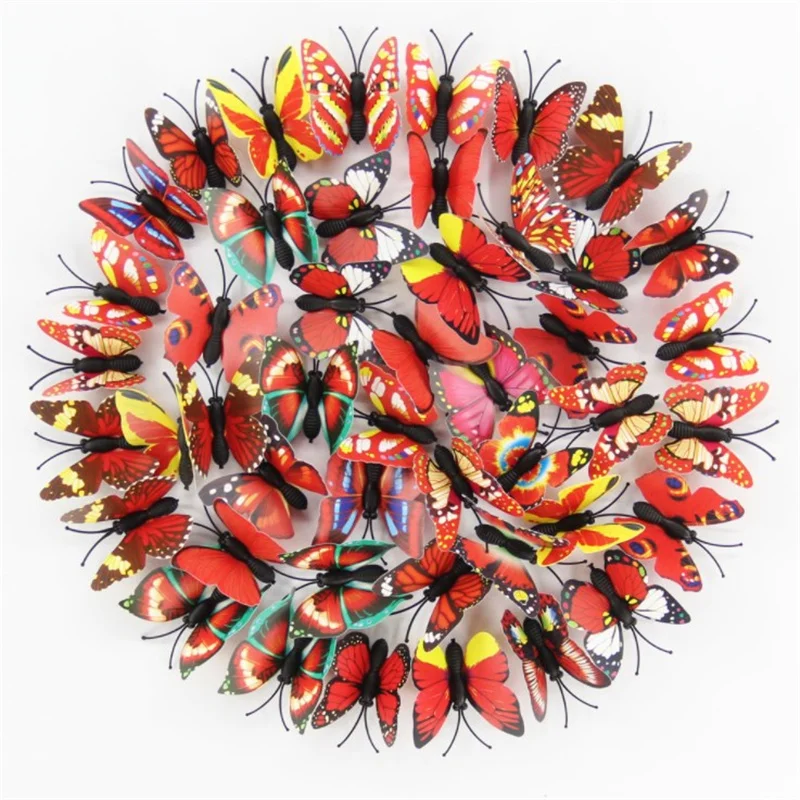 Hair Accessories 20Pcs/Lot PVC Plastic Simulation 3d Butterfly Hairpin Party Decoration Cute Barrette Multicolor Girls Hair Clip