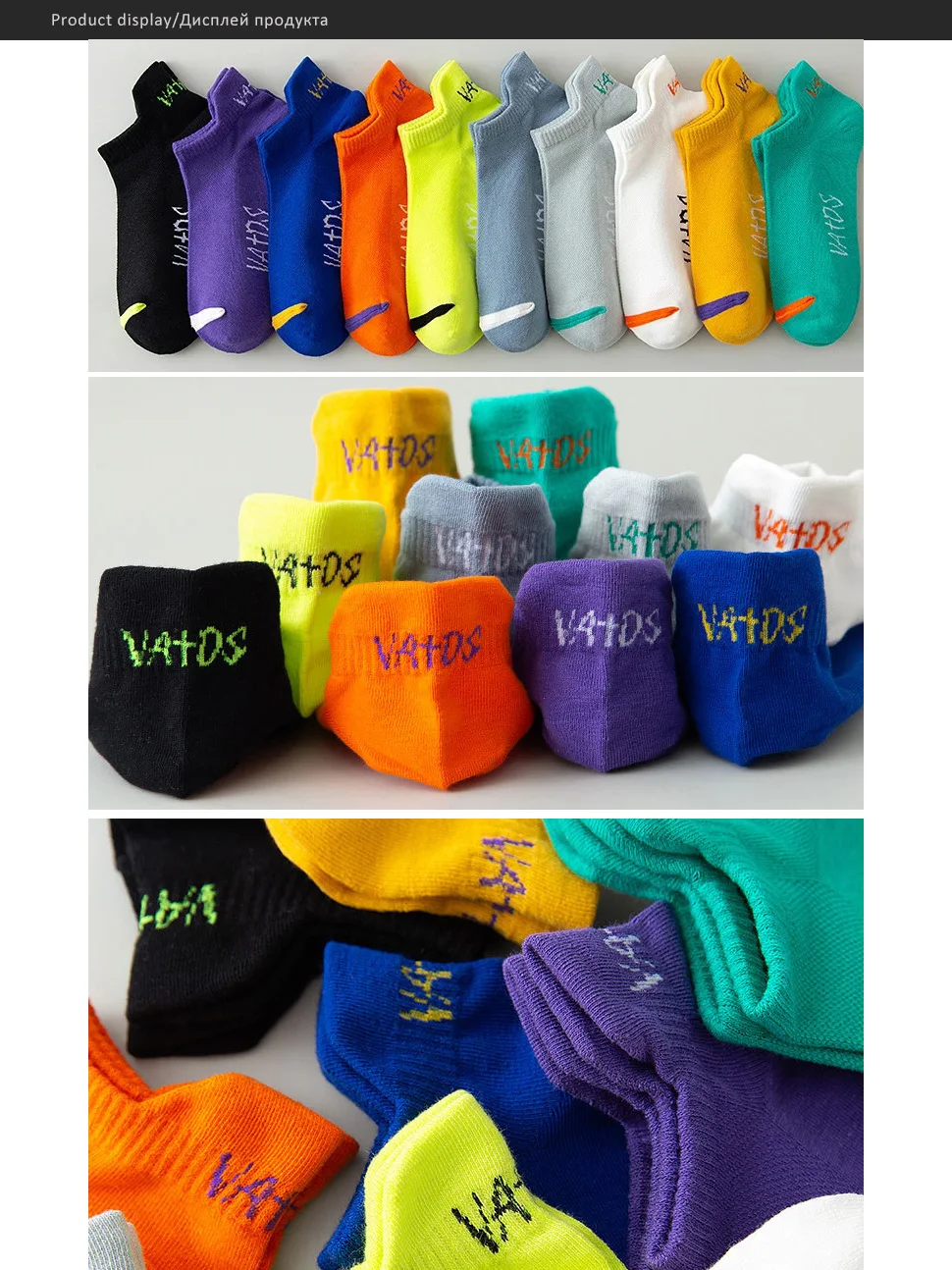 Bright Color Ankle No Show Socks Cotton Men Breathable Street Fashion Sport Deodorant,Invisible Travel Bike Running Socks Brand