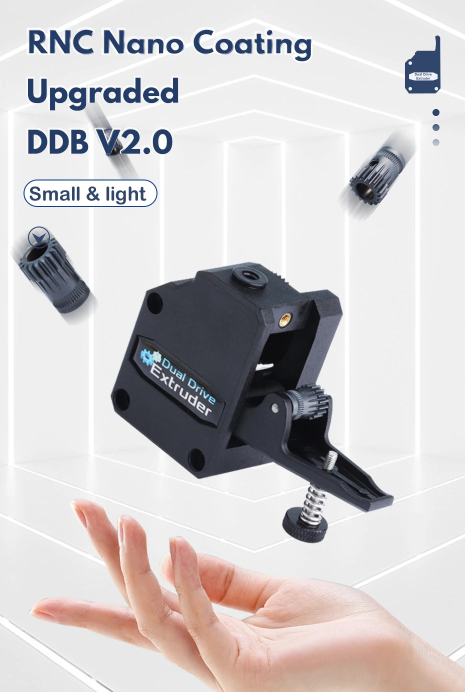 Trianglelab RNC Nano Coated Gear DDB Extruder V2.1 Bowden Extruder Dual Drive Extruder for 3D Printer Ender3 CR10 TEVO MK8