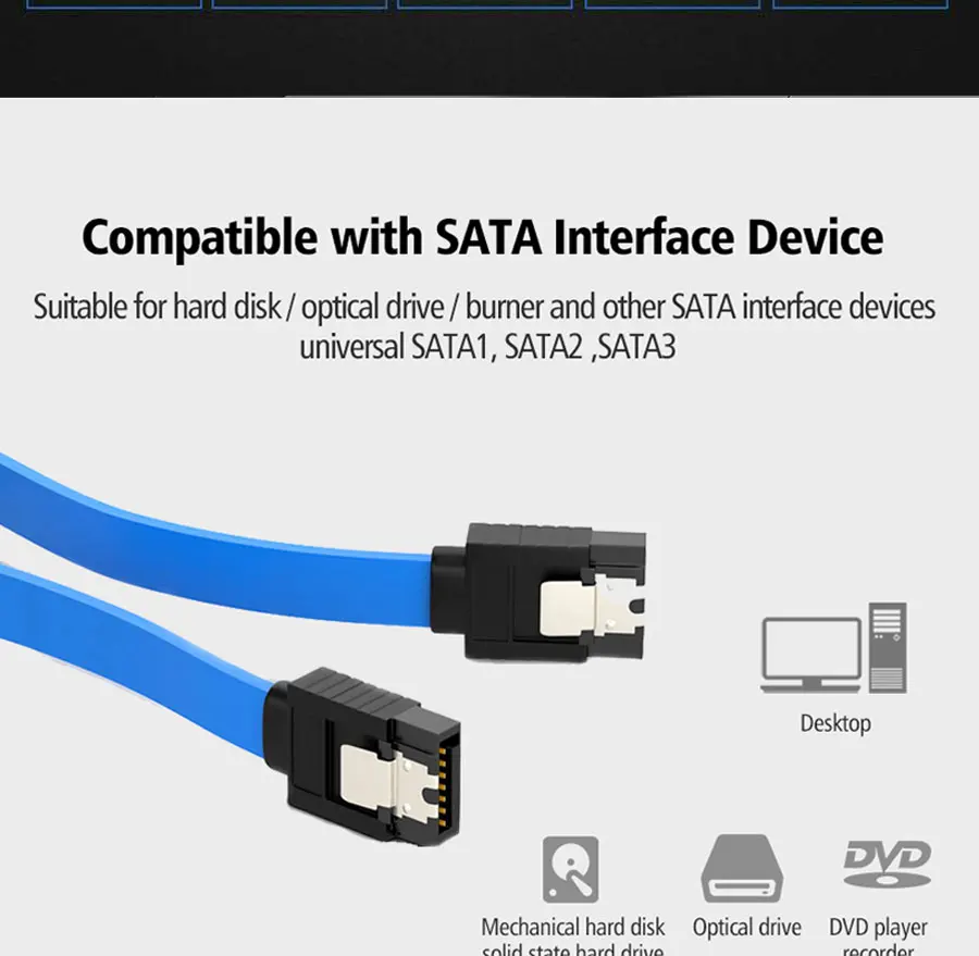 Urgrico SATA Cable to Hard Disk SSD Adapter HDD Cable SATA3.0 90 Degree for Asus MSI Gigabyte Motherboard Cable SATA