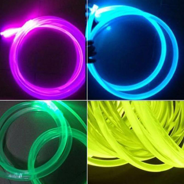 1M PMMA Side Glow Optical Fiber Cable D1.5/2/2.5/3/4/5mm Car Optic Cable Ceiling Lighting for Home Garden Party Light Decoration