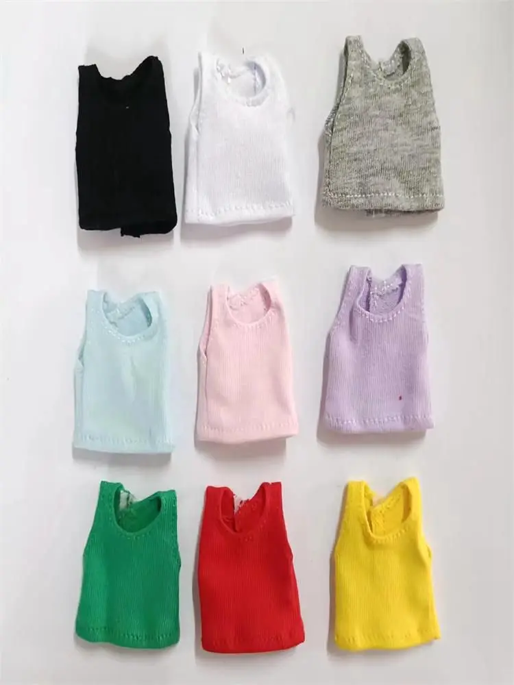 New Solid Color Doll Vest Clothes T-Shirt for OB11, OBitsu11, Molly, 1/12 BJD Doll Clothes Accessories for Dolls