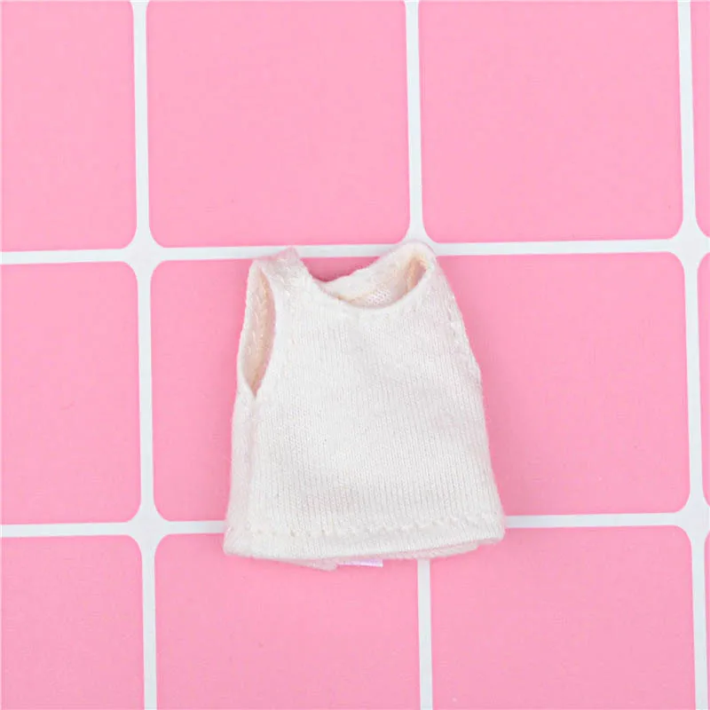 New Solid Color Doll Vest Clothes T-Shirt for OB11, OBitsu11, Molly, 1/12 BJD Doll Clothes Accessories for Dolls