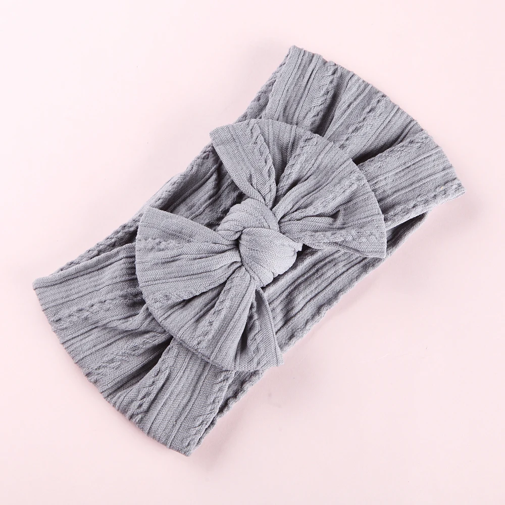 1Pcs Newborn Baby Headband For Girls Elastic Knit Children Turban Baby Bows Soft Nylon Kids Headwear Hair Accessories 32 Colors
