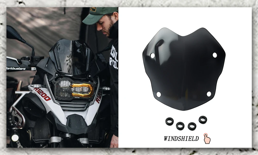 R1200GS R 1200 GS LC R1250GS ADV Adventure Windscreen Windshield For BMW R1250GS R1200GS Wind Shield Screen Protector Parts