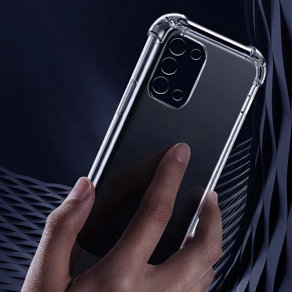 Airbag Shockproof Silicone Phone Case for OPPO A54 A74 A94 Funda A55 A95 A93 A93S 4G Camera Protective Capa 5G Transparent Cover