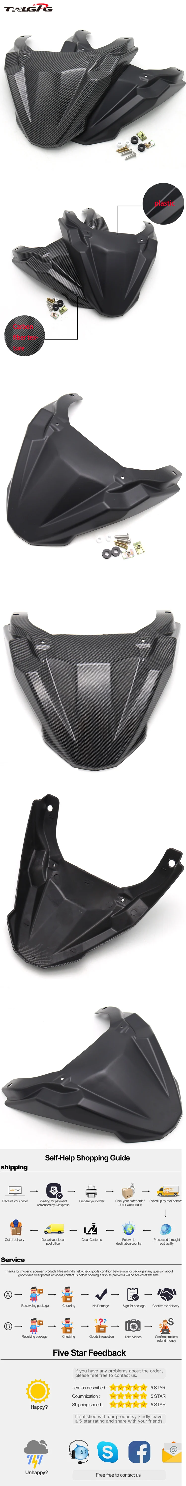 Carbon Fiber Texture Front Wheel Fender For Yamaha MT 09 Tracer 900 GT FJ09 18 2019 2020 2021 Beak Nose Cone Extension Cover
