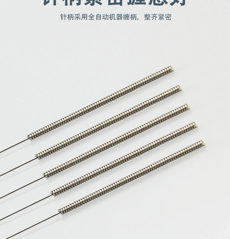 500PCS Traditional Chinese Medical Flat Handle Acupuncture Needles with Tube Disposable Sterile Needle Many Size