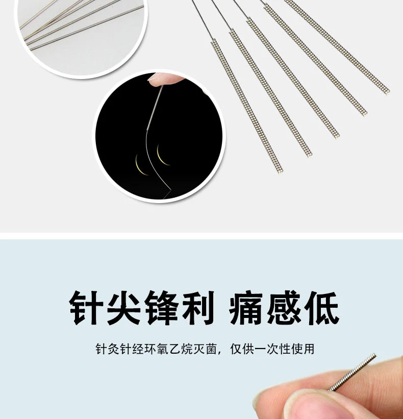 500PCS Traditional Chinese Medical Flat Handle Acupuncture Needles with Tube Disposable Sterile Needle Many Size