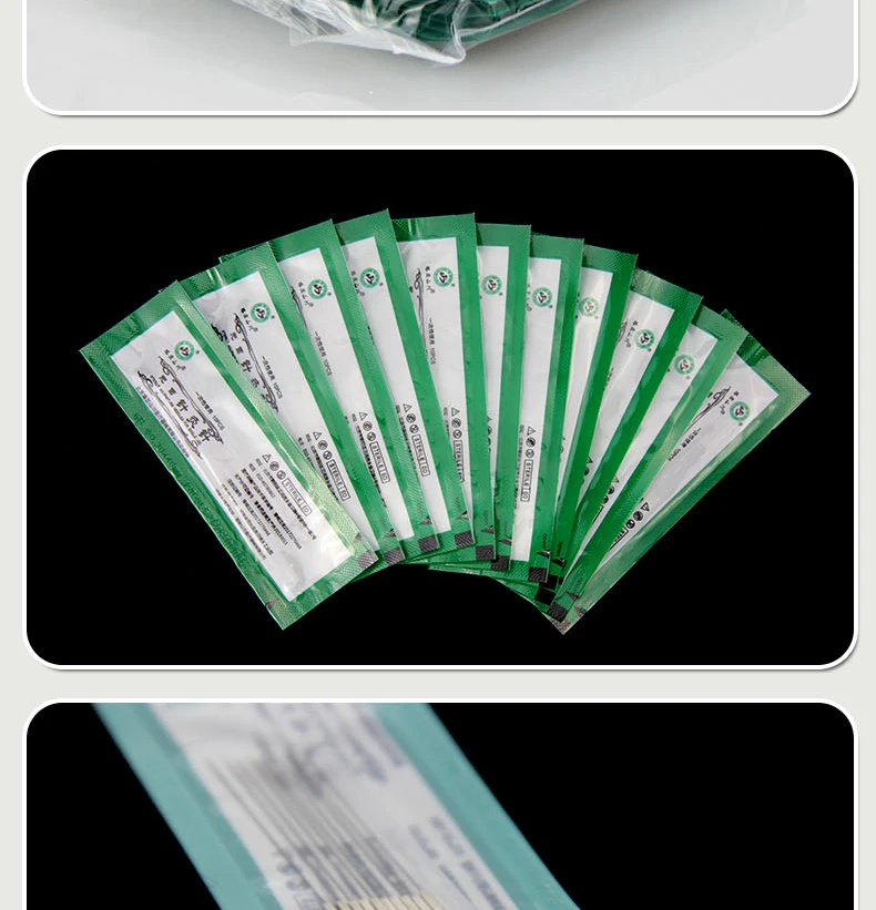 500PCS Traditional Chinese Medical Flat Handle Acupuncture Needles with Tube Disposable Sterile Needle Many Size