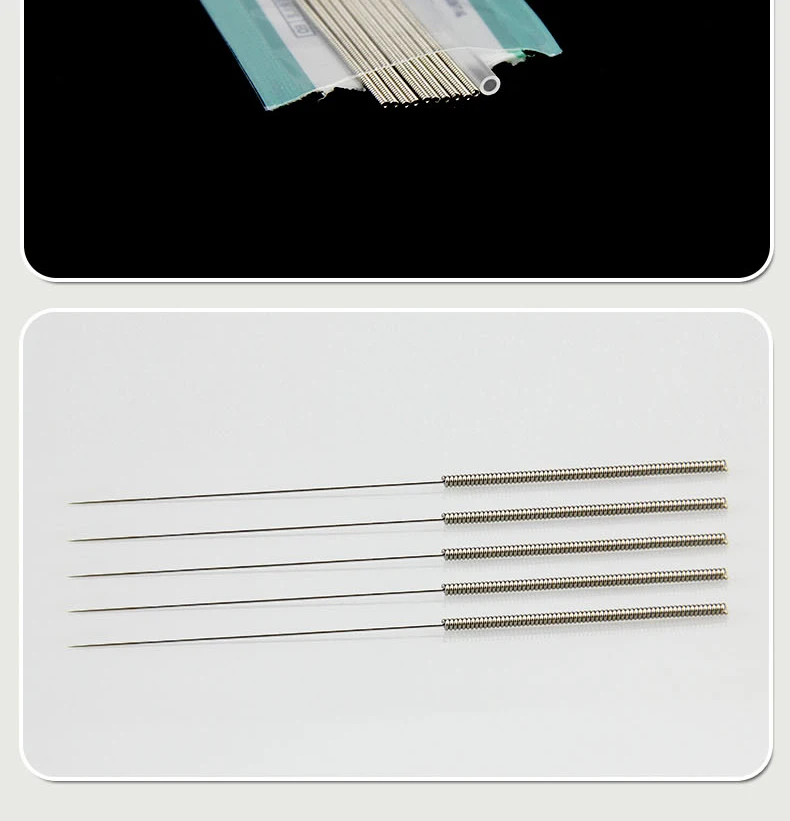 500PCS Traditional Chinese Medical Flat Handle Acupuncture Needles with Tube Disposable Sterile Needle Many Size