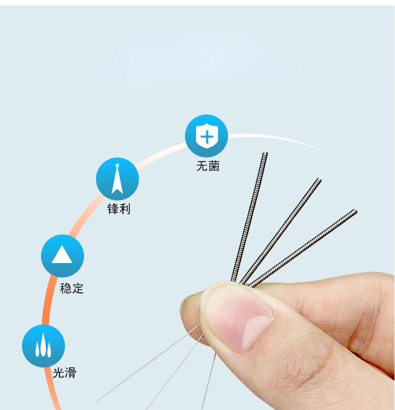 500PCS Traditional Chinese Medical Flat Handle Acupuncture Needles with Tube Disposable Sterile Needle Many Size
