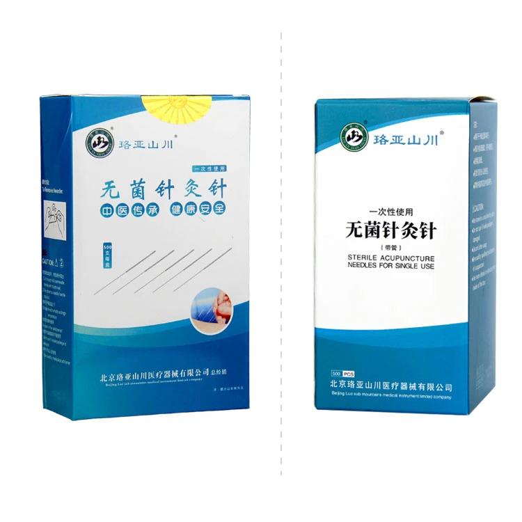 500PCS Traditional Chinese Medical Flat Handle Acupuncture Needles with Tube Disposable Sterile Needle Many Size