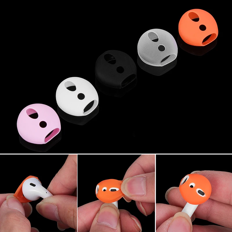 For Apple airpods 1 2 anti-lost silicone sleeve wireless Bluetooth headset case ultra-thin non-slip ear Covers caps