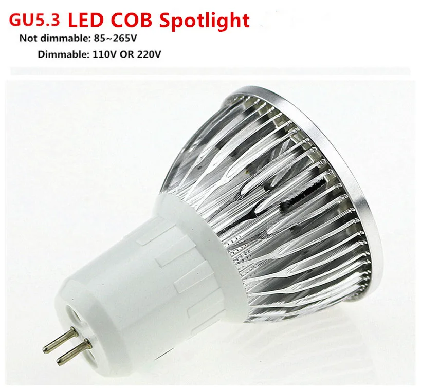 1X High Power Lampada Led MR16 Cob 6 W 9 W 12 W Led Cob Spotlight Cool White MR16 GU 5.3 GU10 12V/110V/ 220V Lamp