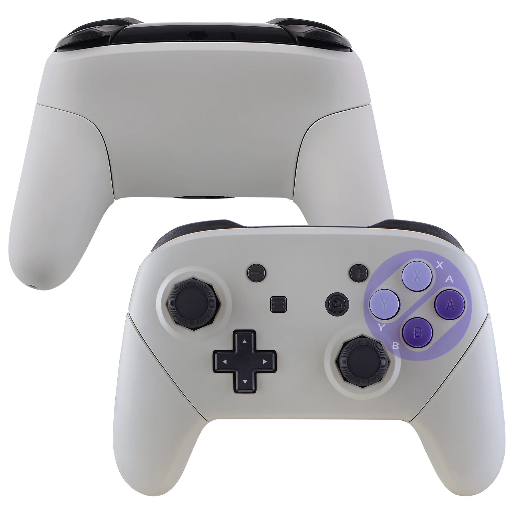 eXtremeRate Octagonal Gated Sticks Design DIY Grip Housing Shell, Replacement Faceplate Backplate for NS Switch Pro Controller