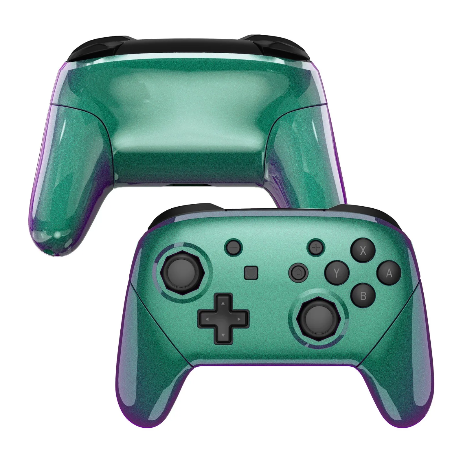 eXtremeRate Octagonal Gated Sticks Design DIY Grip Housing Shell, Replacement Faceplate Backplate for NS Switch Pro Controller
