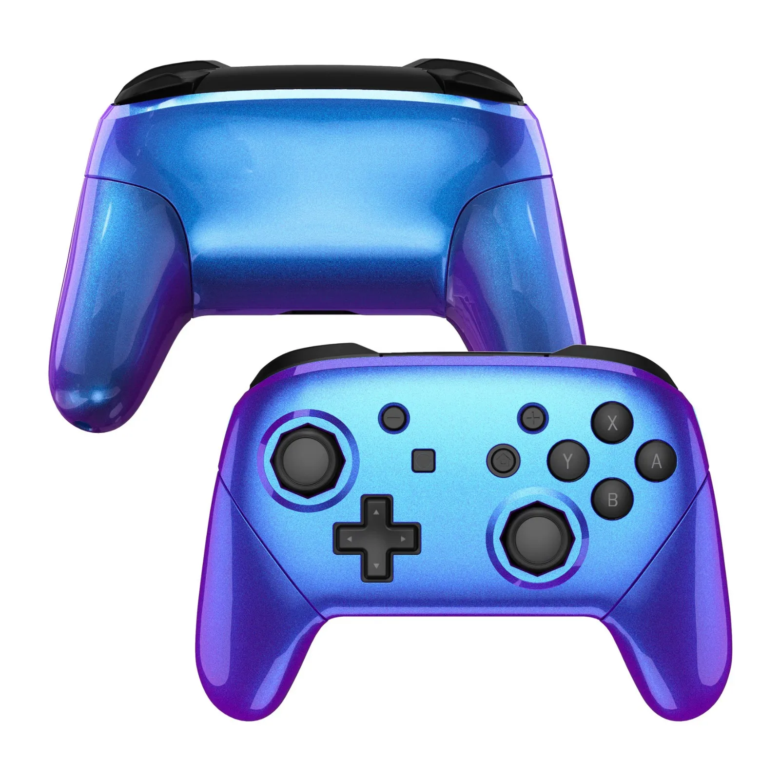 eXtremeRate Octagonal Gated Sticks Design DIY Grip Housing Shell, Replacement Faceplate Backplate for NS Switch Pro Controller