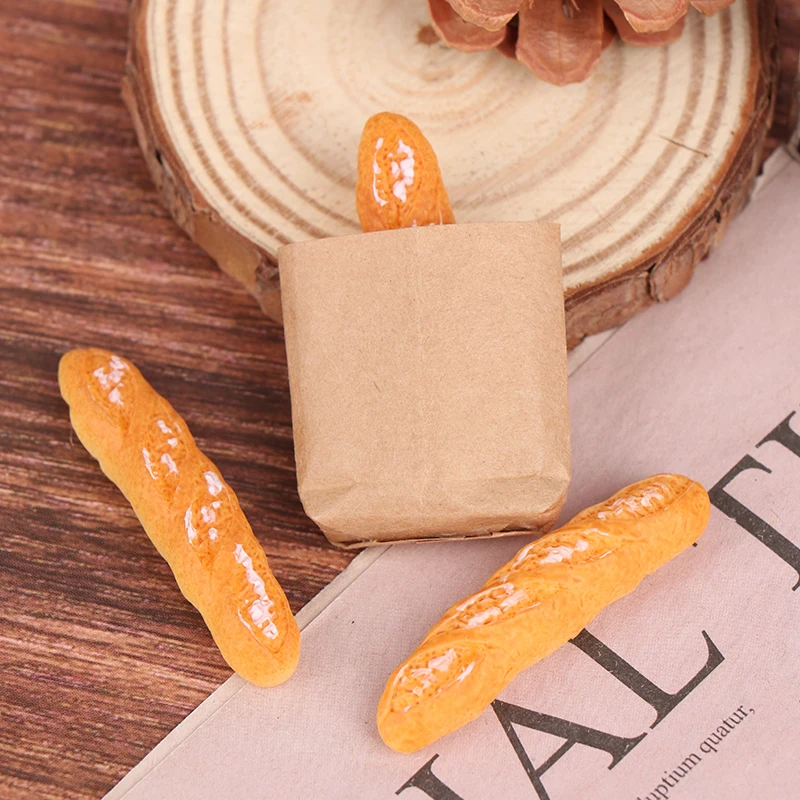 1 Set Fake Croissant Mini Food Bread Ornament Miniature Dollhouse Decor Furniture Toys Dollhouse Accessories Home Craft