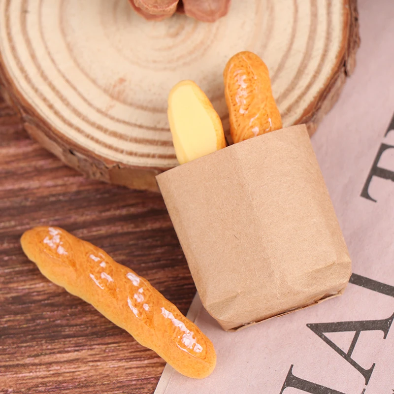1 Set Fake Croissant Mini Food Bread Ornament Miniature Dollhouse Decor Furniture Toys Dollhouse Accessories Home Craft