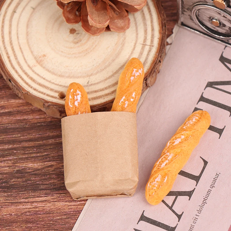 1 Set Fake Croissant Mini Food Bread Ornament Miniature Dollhouse Decor Furniture Toys Dollhouse Accessories Home Craft