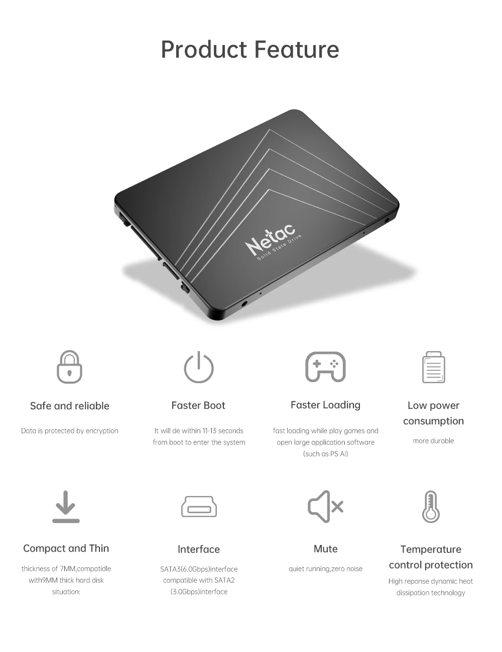 Netac SSD 240 GB 2.5 HDD SSD SATAIII SSD 1TB 256GB 480GB 512GB 960GB 2TB Hard Drive Internal Solid State Disk For PC
