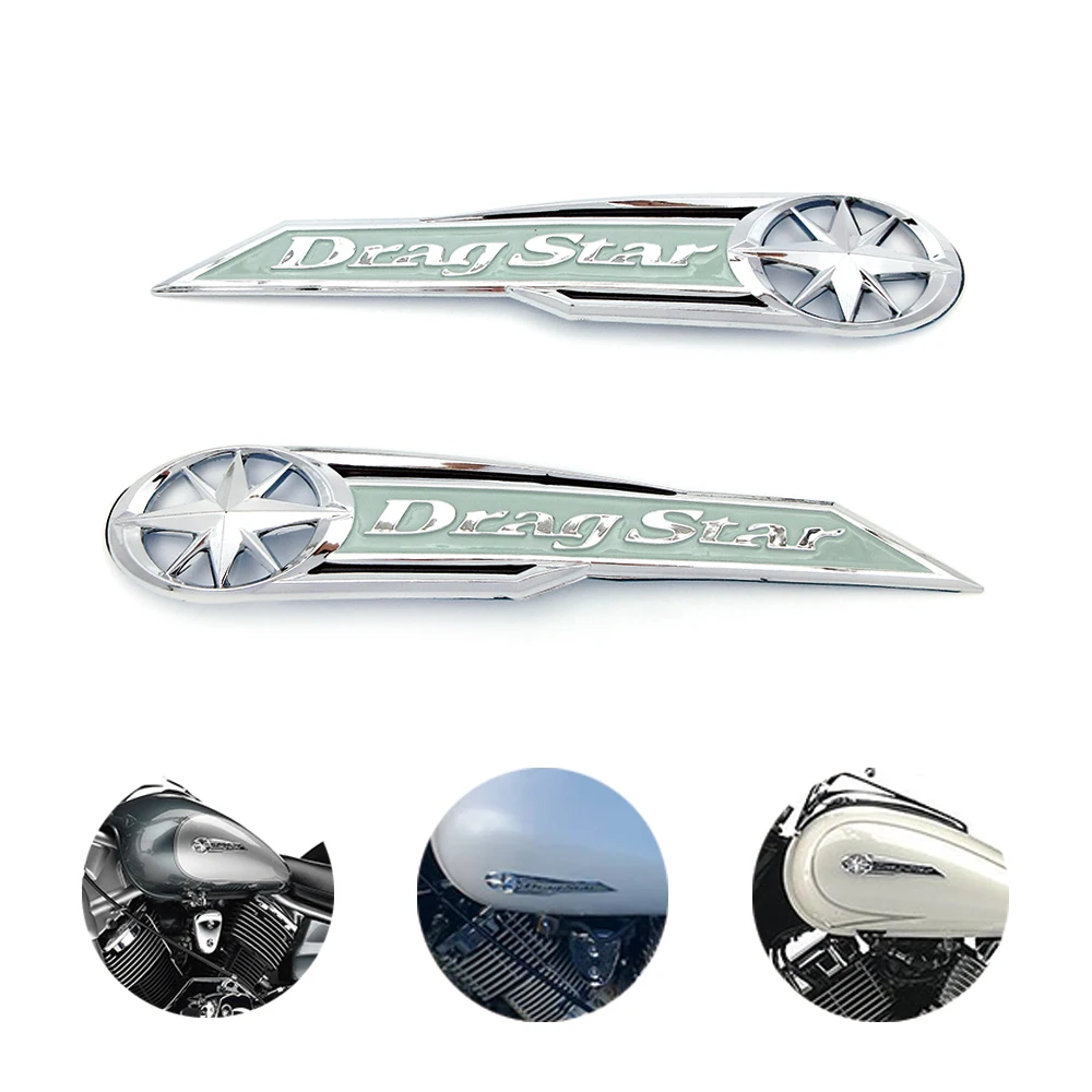 Motorcycles ABS Plastic Gas Tank Emblem Stickers Badge Decals For Yamaha Drag Star XV Vstar XVS 250 650 950 1100 1300 All Models