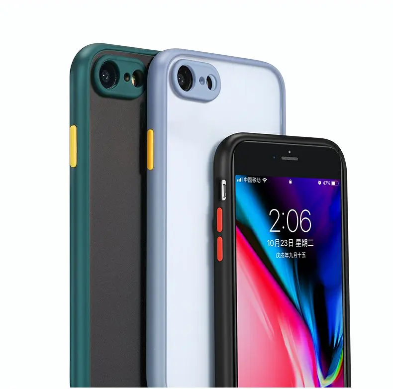 The New Anti-drop Case For iphone SE 2020 Case for iphone 6 6s 7 8 Plus SE2 2020 2022 Frosted Fine Pore Skin Protection Cases