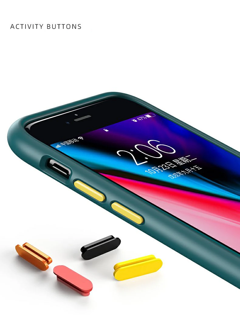 The New Anti-drop Case For iphone SE 2020 Case for iphone 6 6s 7 8 Plus SE2 2020 2022 Frosted Fine Pore Skin Protection Cases