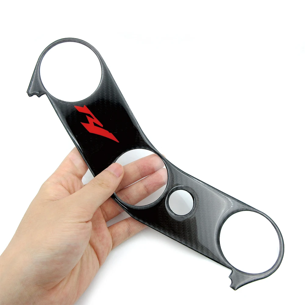 Motorcycle Pad Triple Tree Top Clamp Upper Front End Decals Carbon Fiber Stickers For Yamaha YZF1000 YZFR1 YZF-R1 2004 2005 2006