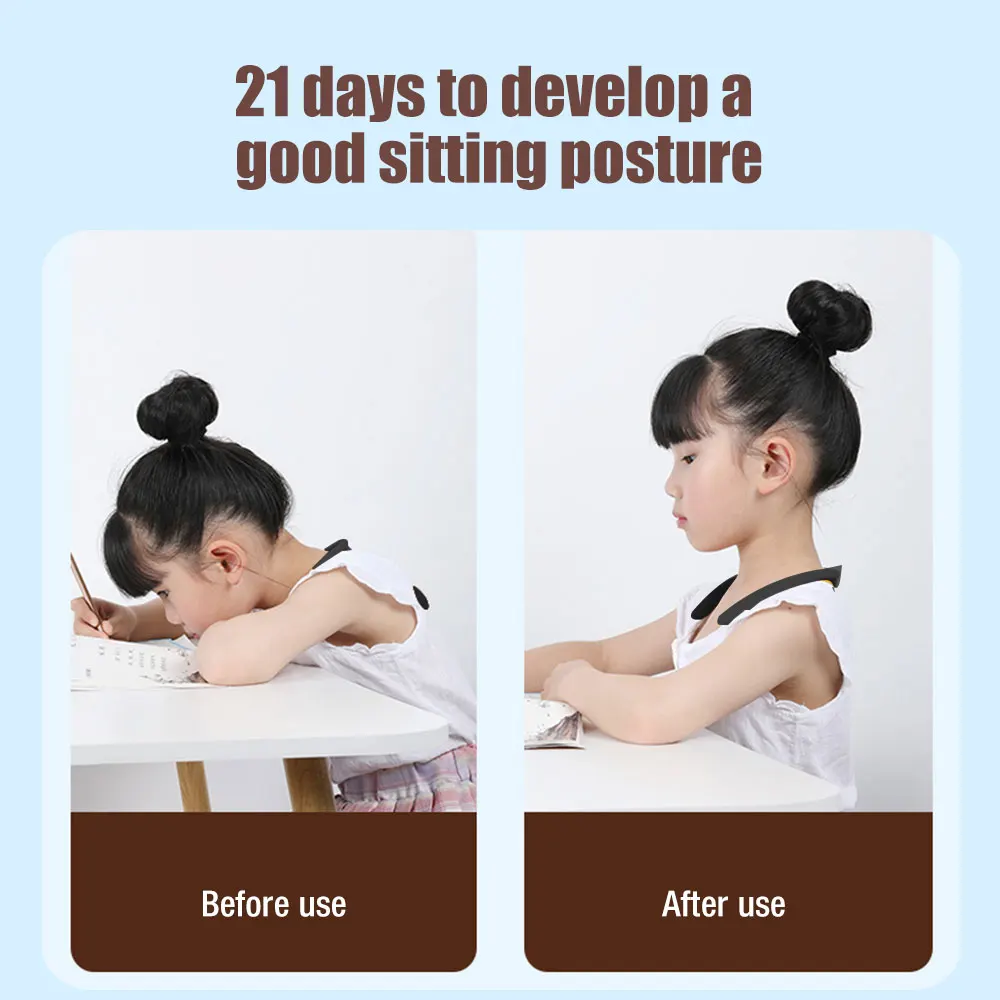 Intelligent Posture Corrector Portable Posture Correction Device Anti-Humpback Protect Eyesight for Adult and Children