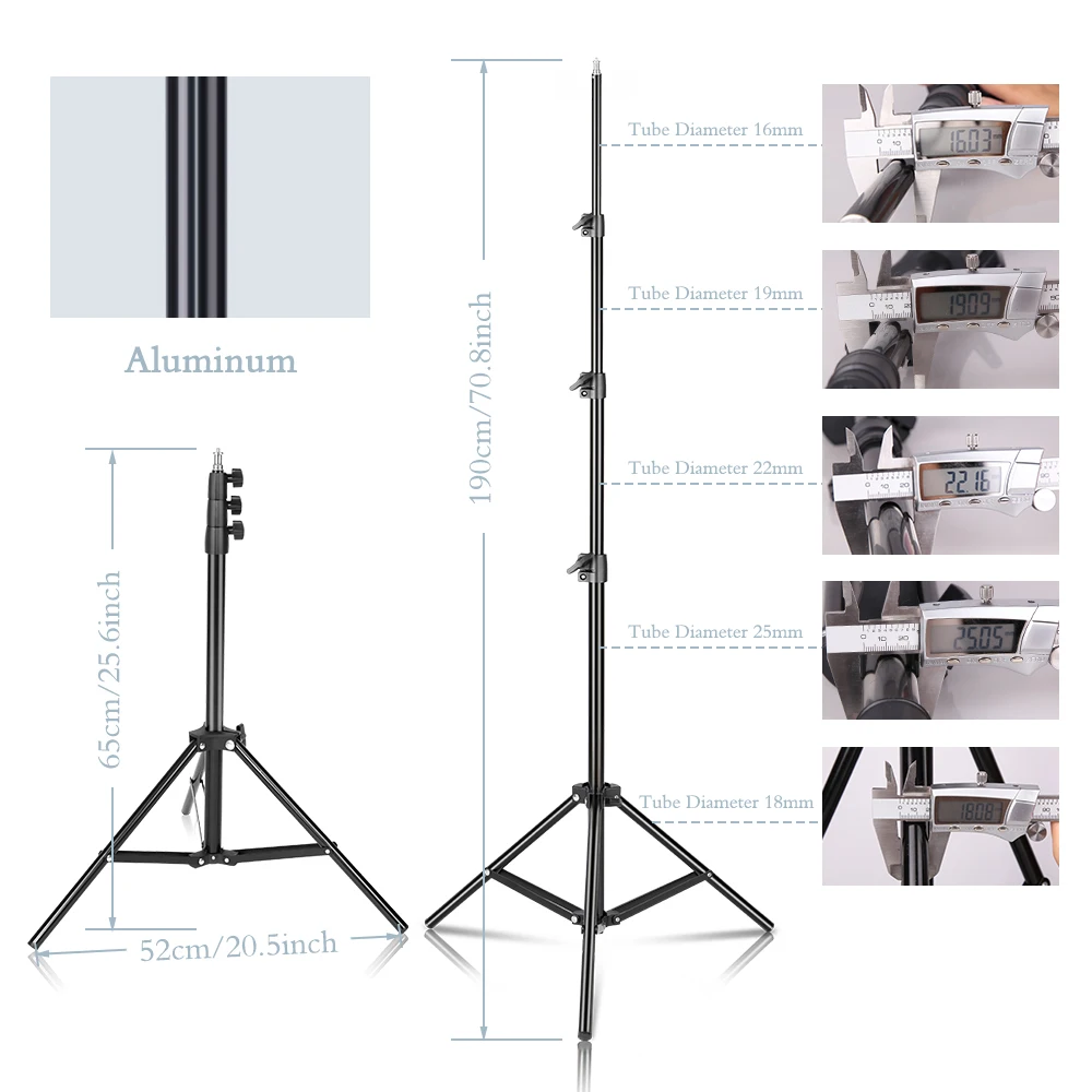SH 150/170/200CM Selfie Light Tripod 1/4 Screw Head Photography Portable Stand Trepied Smartphone For Mini Photo Studio