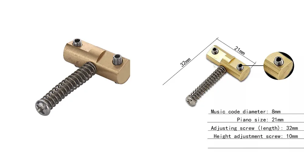 Wilkinson Guitar Bridge 3pcs Brass Guitar Bridge Compensated Saddles For Tele Telecaster Guitar Replacement Part