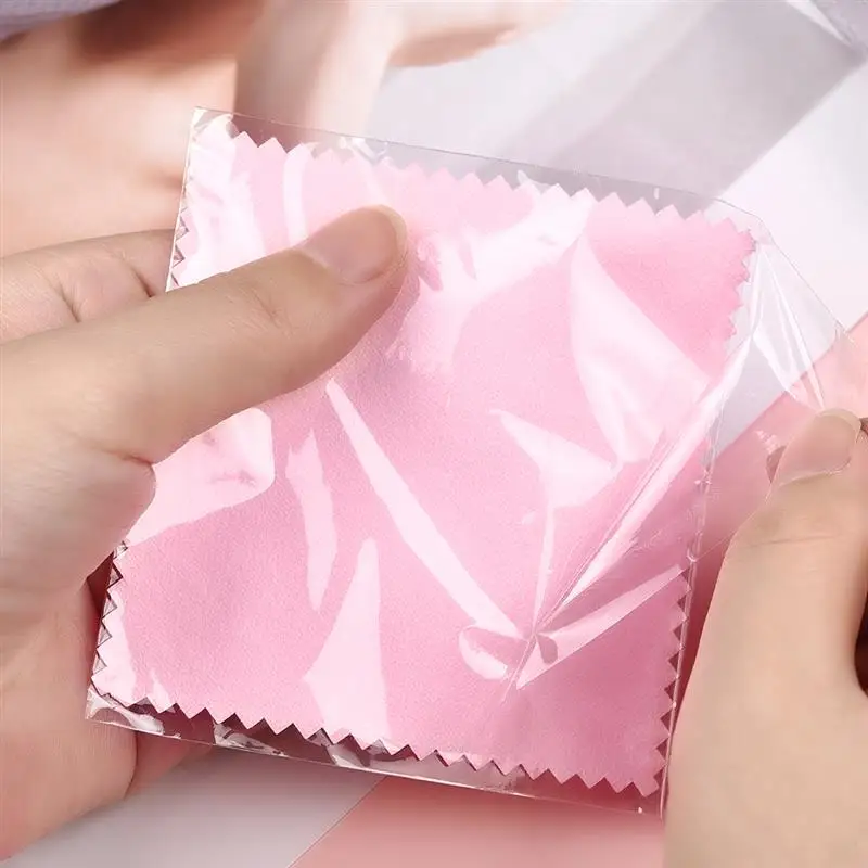 50/10 pcs 8x8cm Silver Polishing Cloth Jewelry Cleaning Anti Tarnish Reusable Soft Wiping Cloth Keep Jewelry Shining Tools