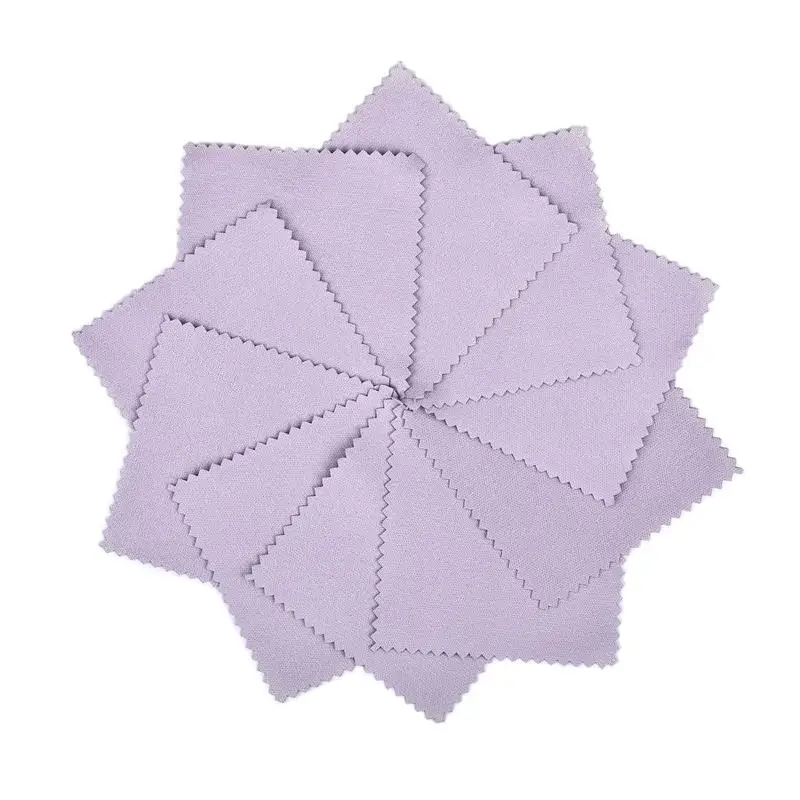 50/10 pcs 8x8cm Silver Polishing Cloth Jewelry Cleaning Anti Tarnish Reusable Soft Wiping Cloth Keep Jewelry Shining Tools
