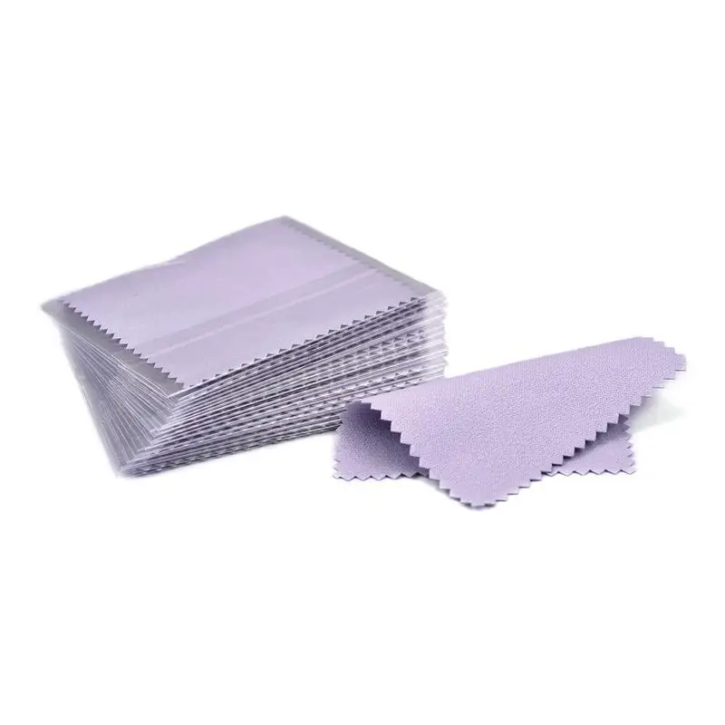 50/10 pcs 8x8cm Silver Polishing Cloth Jewelry Cleaning Anti Tarnish Reusable Soft Wiping Cloth Keep Jewelry Shining Tools