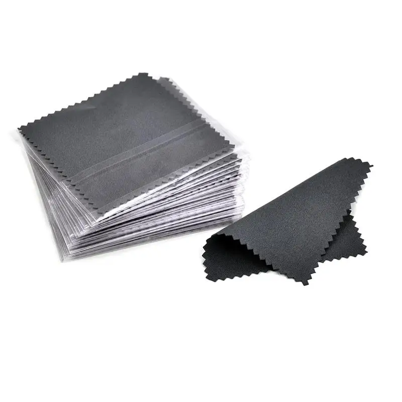 50/10 pcs 8x8cm Silver Polishing Cloth Jewelry Cleaning Anti Tarnish Reusable Soft Wiping Cloth Keep Jewelry Shining Tools