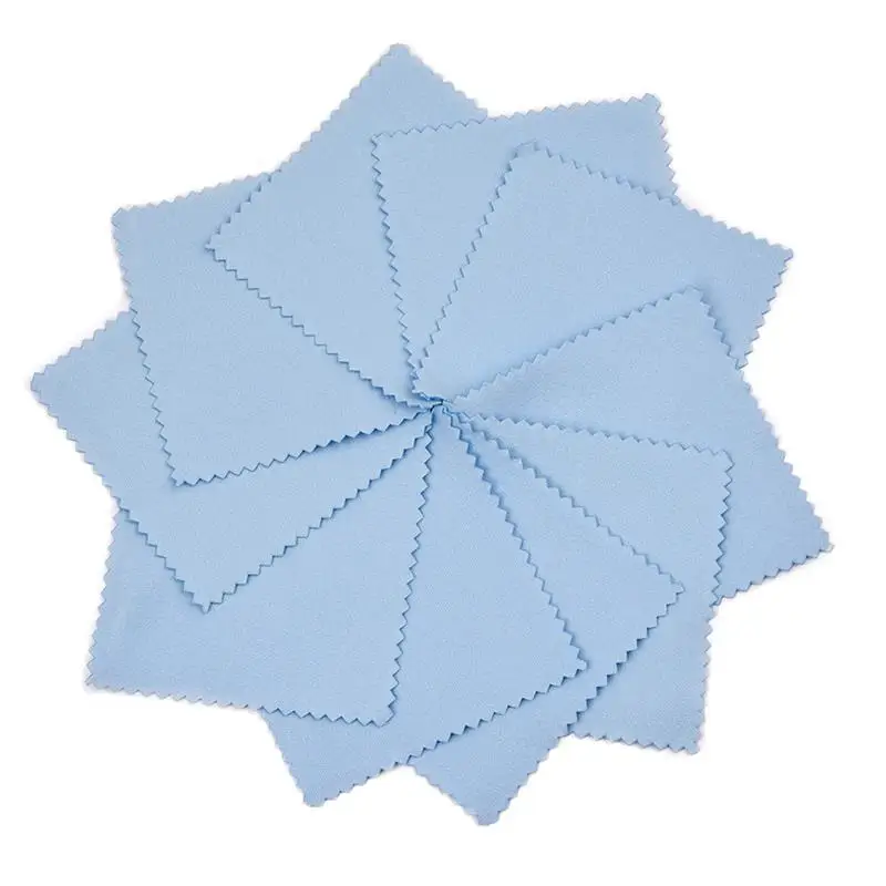 50/10 pcs 8x8cm Silver Polishing Cloth Jewelry Cleaning Anti Tarnish Reusable Soft Wiping Cloth Keep Jewelry Shining Tools