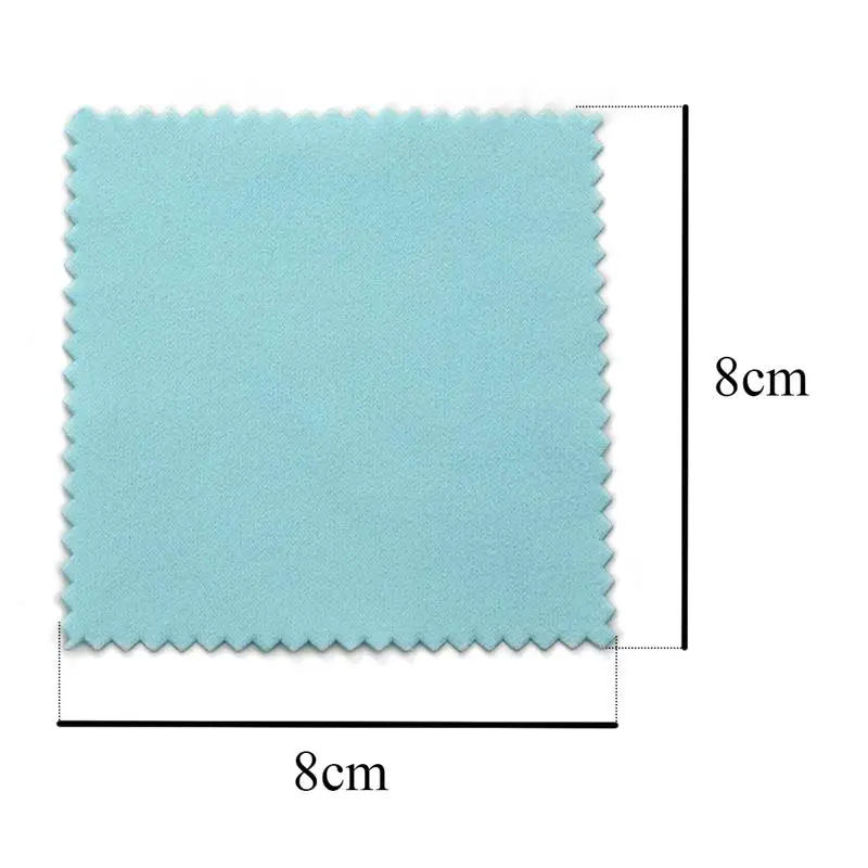 50/10 pcs 8x8cm Silver Polishing Cloth Jewelry Cleaning Anti Tarnish Reusable Soft Wiping Cloth Keep Jewelry Shining Tools