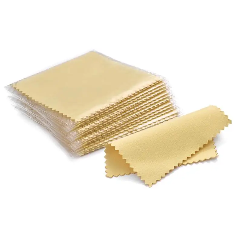 50/10 pcs 8x8cm Silver Polishing Cloth Jewelry Cleaning Anti Tarnish Reusable Soft Wiping Cloth Keep Jewelry Shining Tools