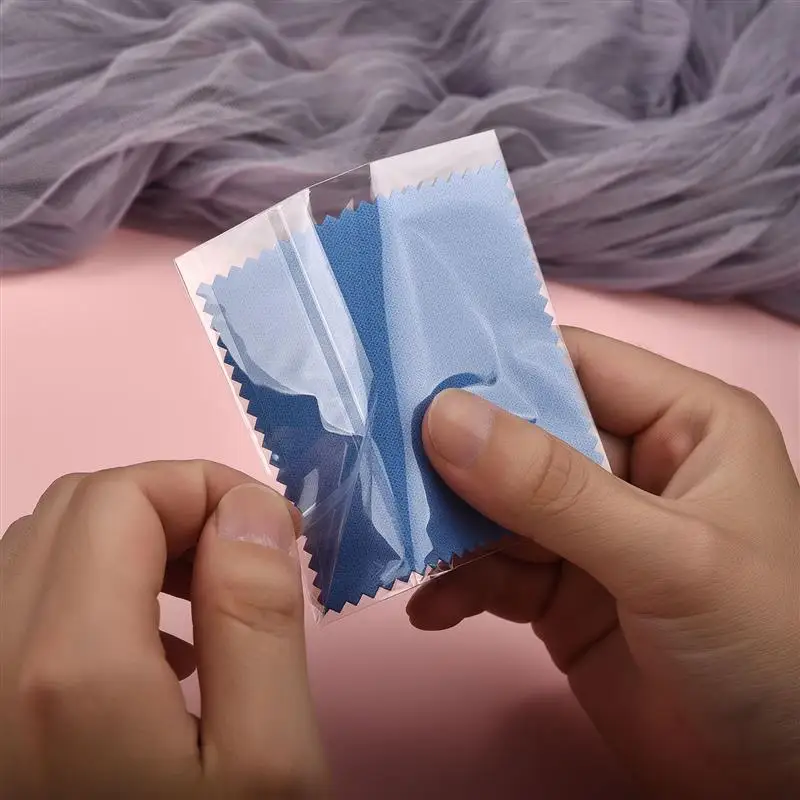 50/10 pcs 8x8cm Silver Polishing Cloth Jewelry Cleaning Anti Tarnish Reusable Soft Wiping Cloth Keep Jewelry Shining Tools