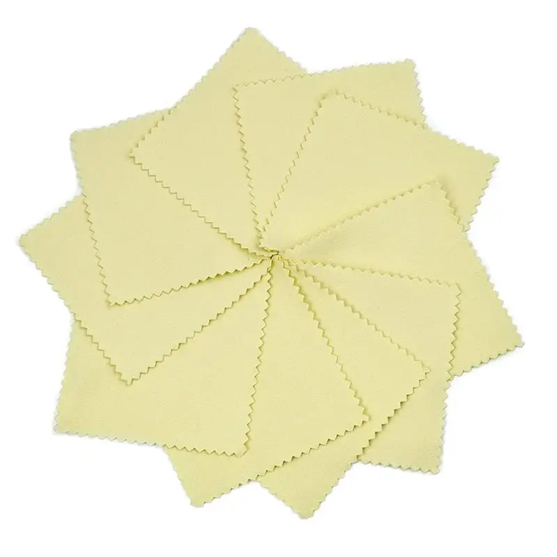 50/10 pcs 8x8cm Silver Polishing Cloth Jewelry Cleaning Anti Tarnish Reusable Soft Wiping Cloth Keep Jewelry Shining Tools