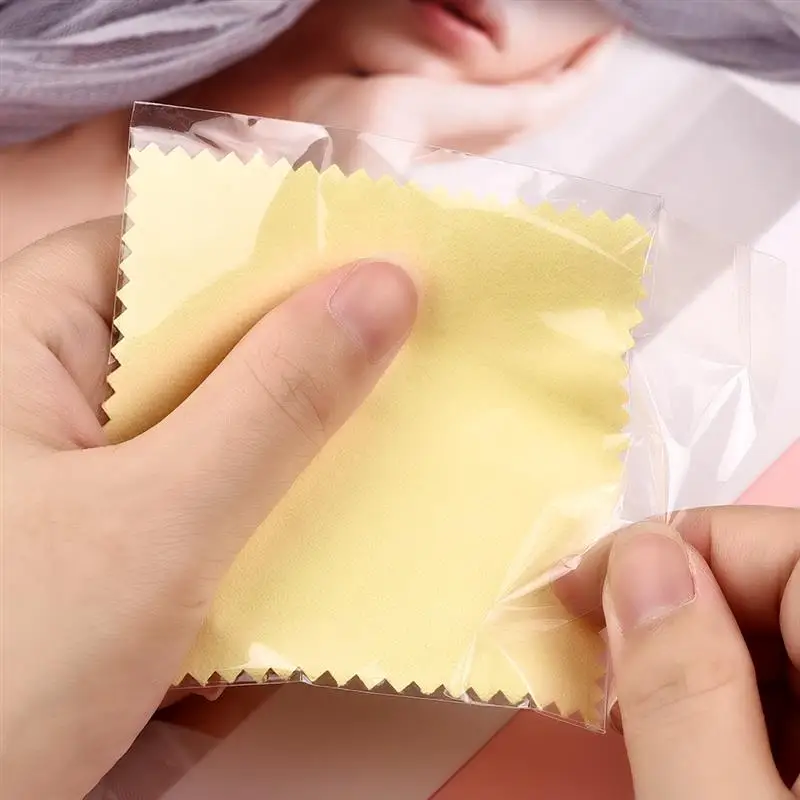 50/10 pcs 8x8cm Silver Polishing Cloth Jewelry Cleaning Anti Tarnish Reusable Soft Wiping Cloth Keep Jewelry Shining Tools