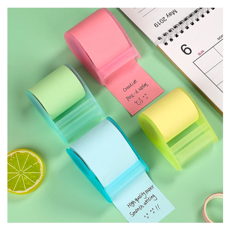 1 Pc Creative Roller Sticky Notes Japanese Style Can Be Cut Journal Memo Sticker DIY Scrapbook Decoration Supplies Stationery