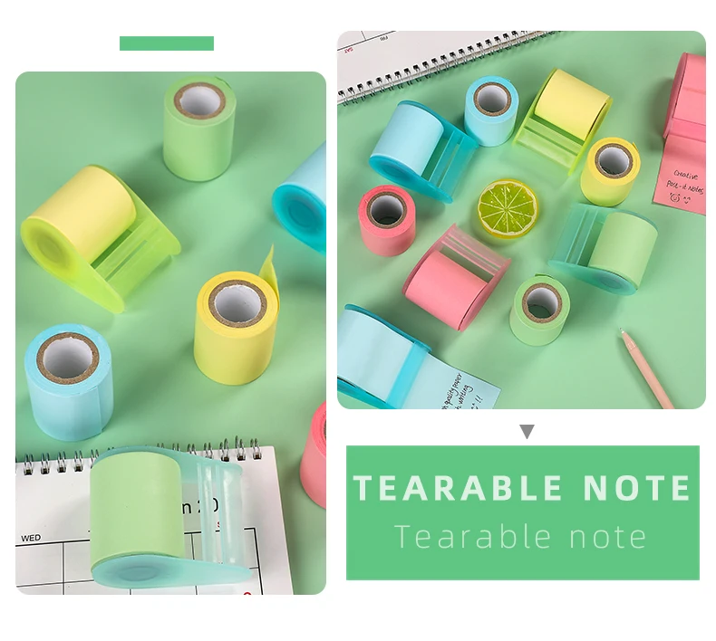 1 Pc Creative Roller Sticky Notes Japanese Style Can Be Cut Journal Memo Sticker DIY Scrapbook Decoration Supplies Stationery