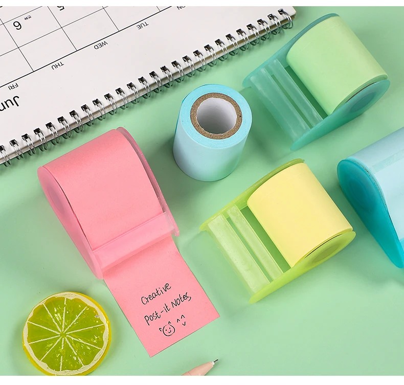 1 Pc Creative Roller Sticky Notes Japanese Style Can Be Cut Journal Memo Sticker DIY Scrapbook Decoration Supplies Stationery