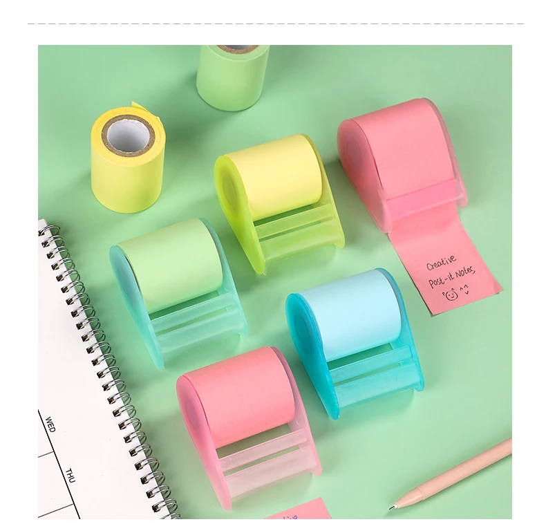 1 Pc Creative Roller Sticky Notes Japanese Style Can Be Cut Journal Memo Sticker DIY Scrapbook Decoration Supplies Stationery