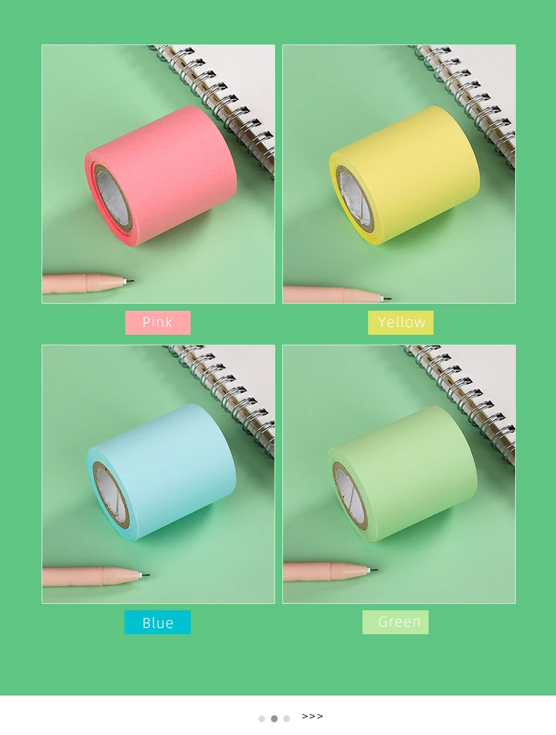 1 Pc Creative Roller Sticky Notes Japanese Style Can Be Cut Journal Memo Sticker DIY Scrapbook Decoration Supplies Stationery