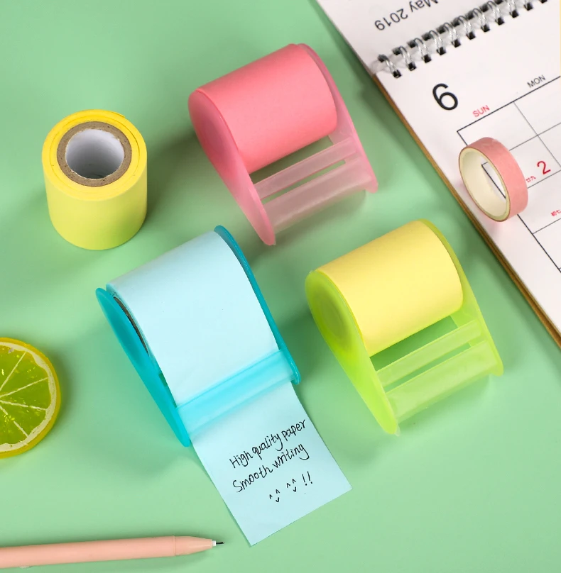 1 Pc Creative Roller Sticky Notes Japanese Style Can Be Cut Journal Memo Sticker DIY Scrapbook Decoration Supplies Stationery